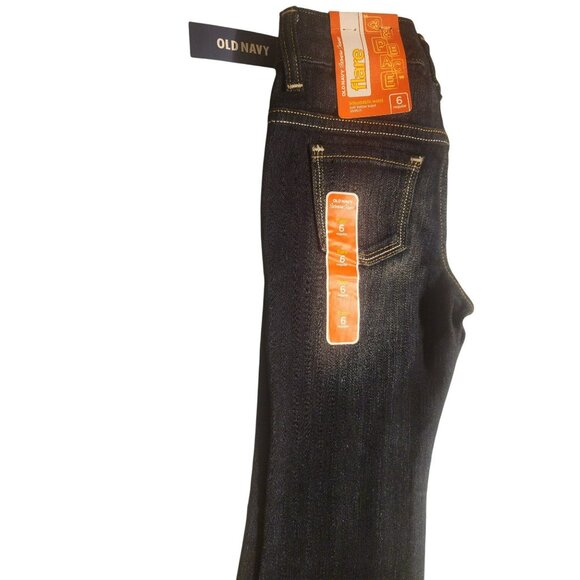 Old Navy Womens Flare Denim Jeans Size 6 Dark Wash New With Tags - Picture 3 of 7